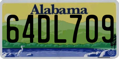 AL license plate 64DL709