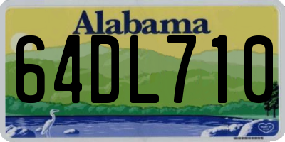 AL license plate 64DL710
