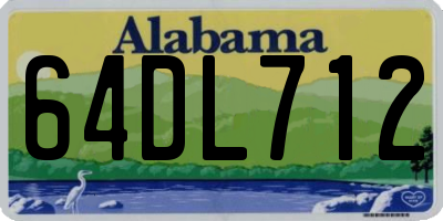 AL license plate 64DL712