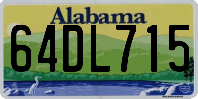 AL license plate 64DL715