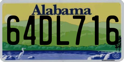 AL license plate 64DL716