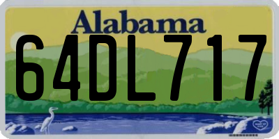 AL license plate 64DL717