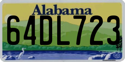 AL license plate 64DL723