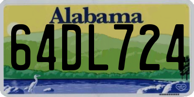 AL license plate 64DL724