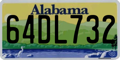 AL license plate 64DL732
