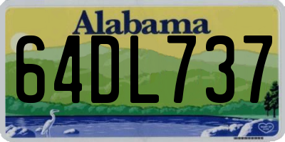 AL license plate 64DL737