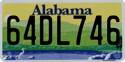 AL license plate 64DL746