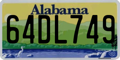 AL license plate 64DL749
