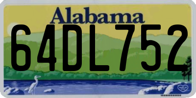 AL license plate 64DL752