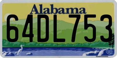AL license plate 64DL753