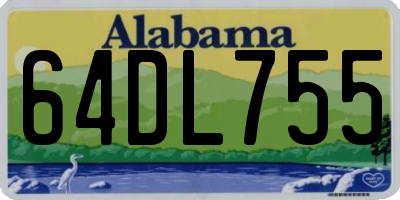 AL license plate 64DL755