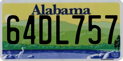 AL license plate 64DL757