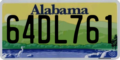AL license plate 64DL761