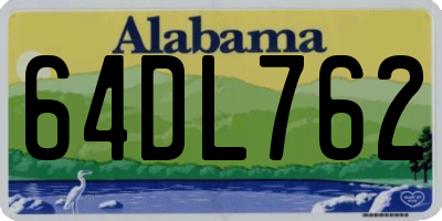 AL license plate 64DL762