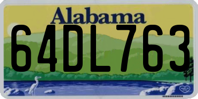 AL license plate 64DL763
