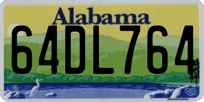 AL license plate 64DL764