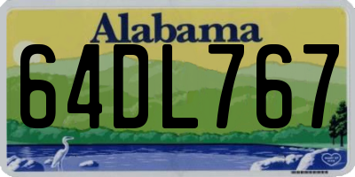 AL license plate 64DL767