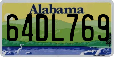 AL license plate 64DL769