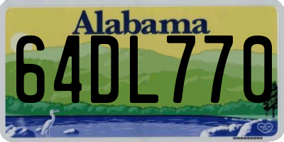 AL license plate 64DL770
