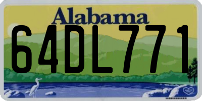 AL license plate 64DL771