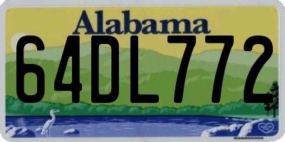AL license plate 64DL772