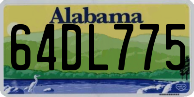 AL license plate 64DL775