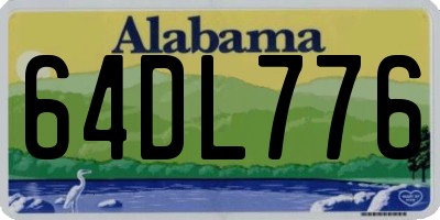AL license plate 64DL776