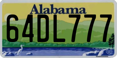 AL license plate 64DL777
