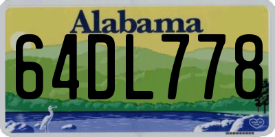 AL license plate 64DL778