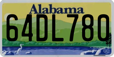 AL license plate 64DL780
