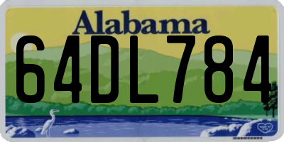 AL license plate 64DL784