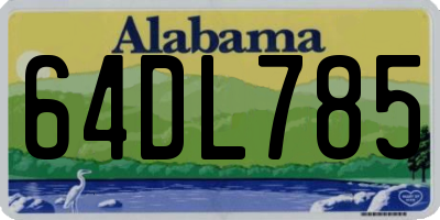 AL license plate 64DL785