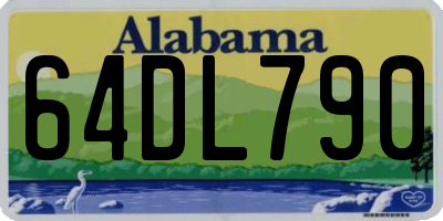 AL license plate 64DL790