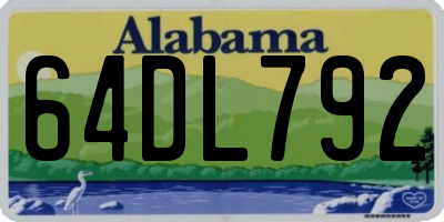 AL license plate 64DL792