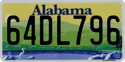 AL license plate 64DL796