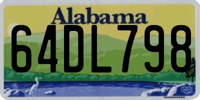 AL license plate 64DL798