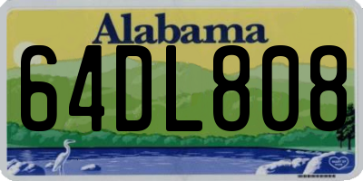 AL license plate 64DL808
