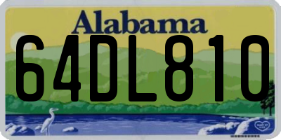 AL license plate 64DL810