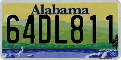 AL license plate 64DL811