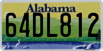 AL license plate 64DL812