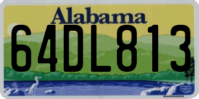 AL license plate 64DL813