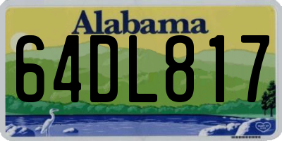 AL license plate 64DL817