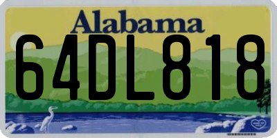 AL license plate 64DL818