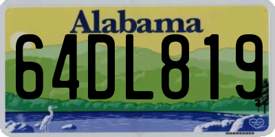 AL license plate 64DL819