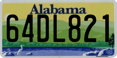 AL license plate 64DL821
