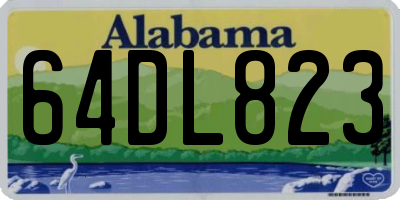 AL license plate 64DL823