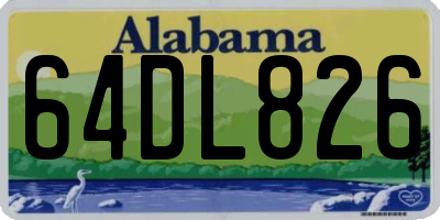 AL license plate 64DL826