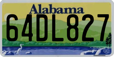 AL license plate 64DL827