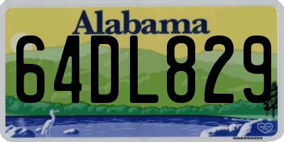 AL license plate 64DL829