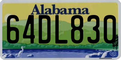 AL license plate 64DL830
